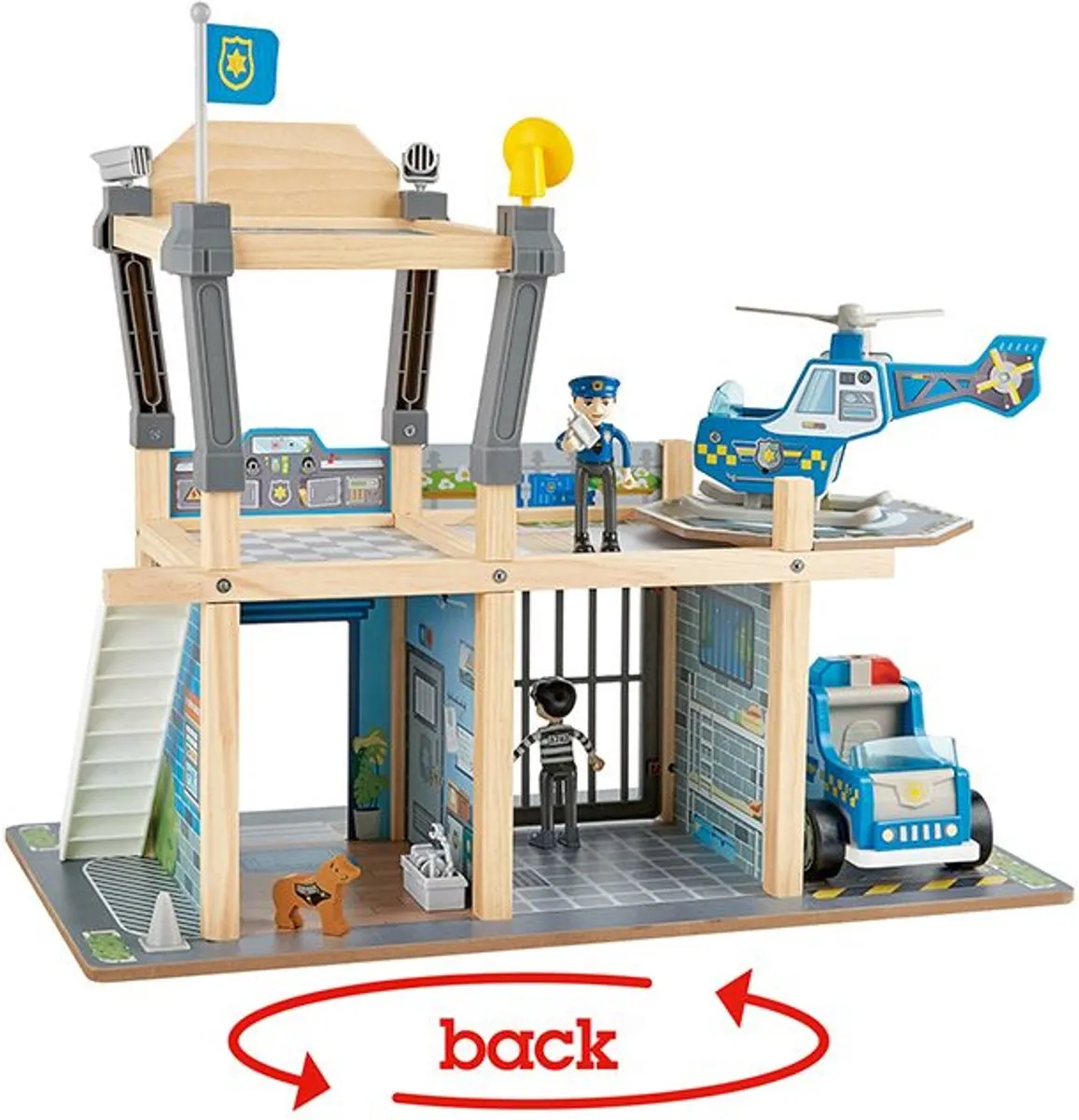 Hape Polizeistation E3050 - Veelkleurig