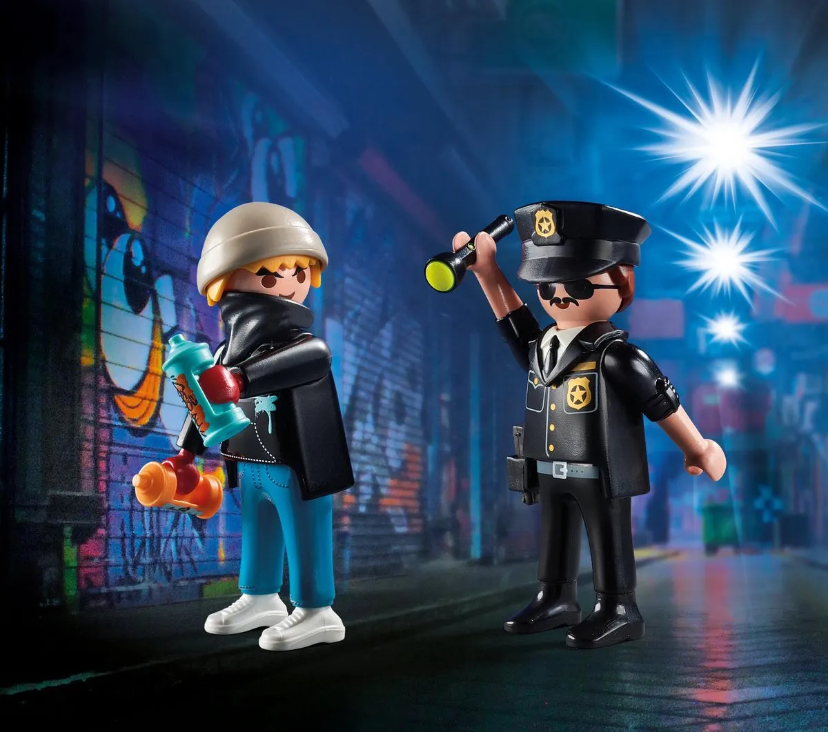 Playmobil DuoPack Politieagent & Graffiti Spuiter 70822 - Multicolor - afbeelding 3 van 6