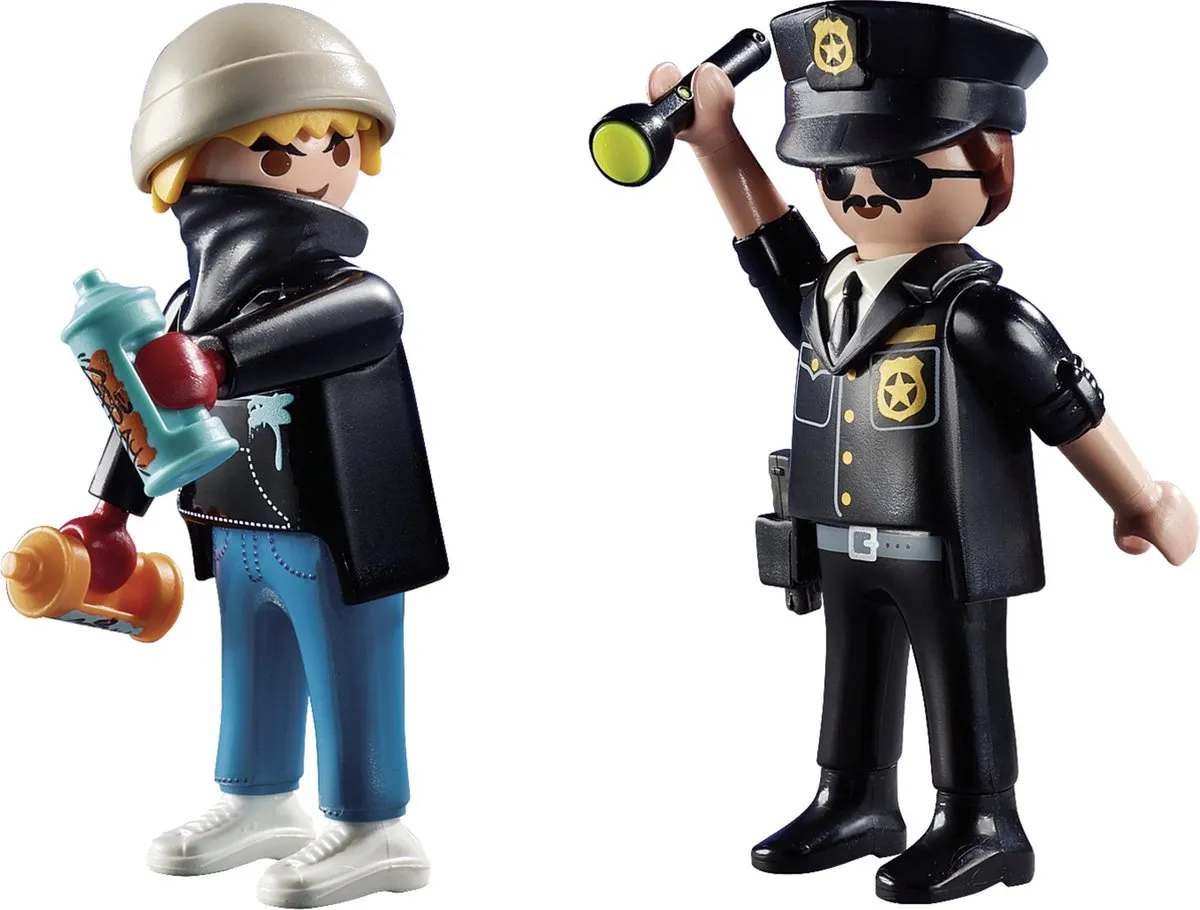 Playmobil DuoPack Politieagent & Graffiti Spuiter 70822 - Multicolor - afbeelding 2 van 6
