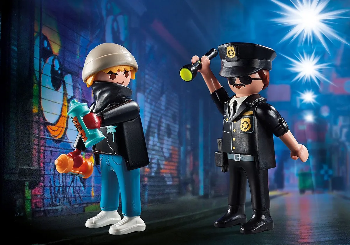 Playmobil DuoPack Politieagent & Graffiti Spuiter 70822 - Multicolor - afbeelding 5 van 6