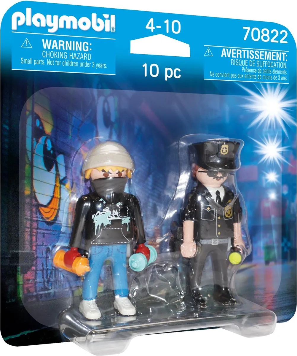 Playmobil DuoPack Politieagent & Graffiti Spuiter 70822
