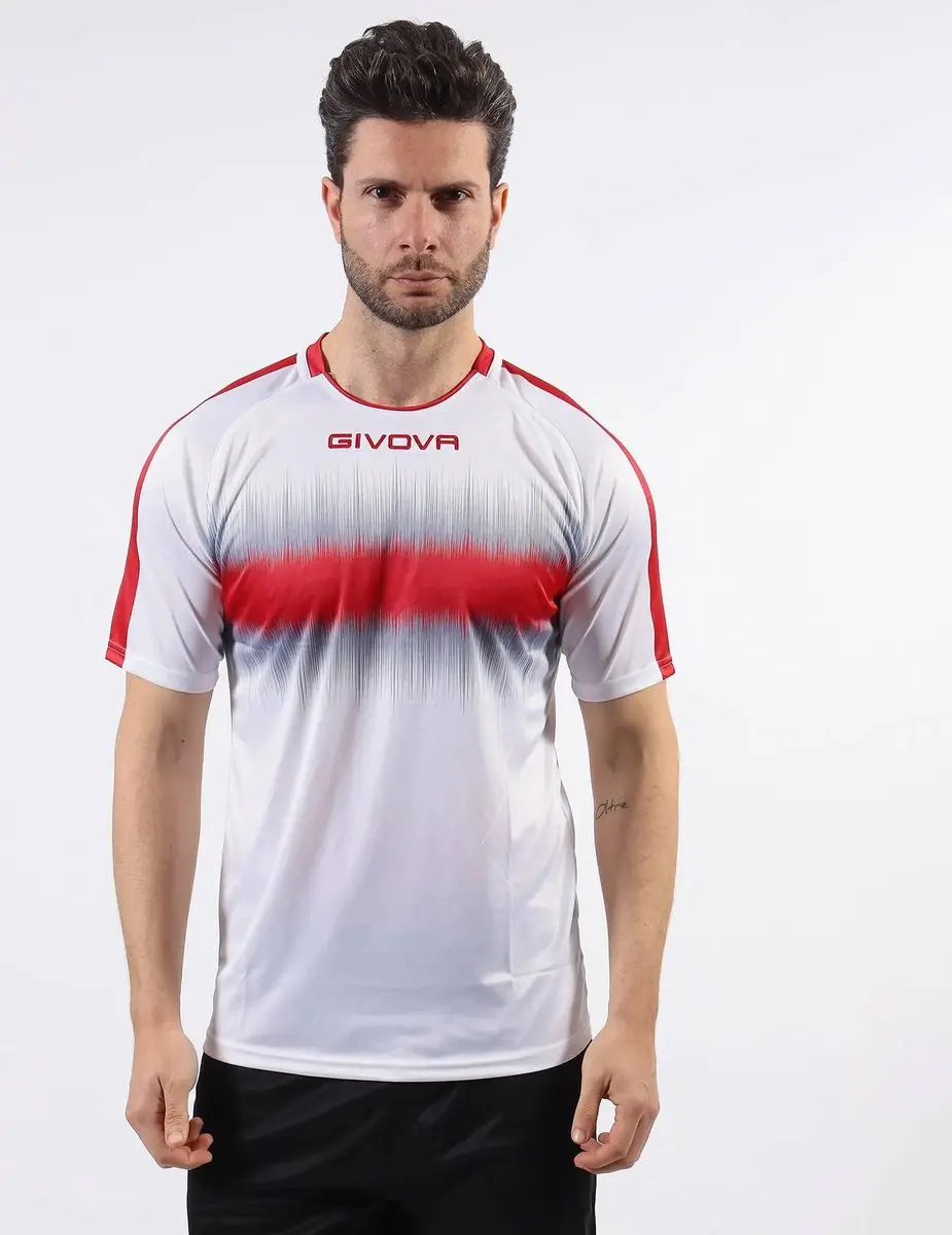 Givova Radio Sportshirt - L - Rood/Zwart/Wit - afbeelding 3 van 5