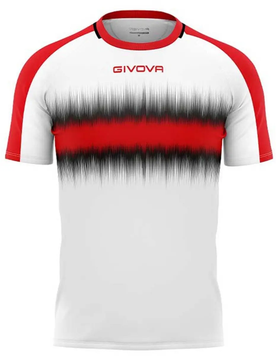 Givova Radio Sportshirt - L - Rood/Zwart/Wit - afbeelding 4 van 5