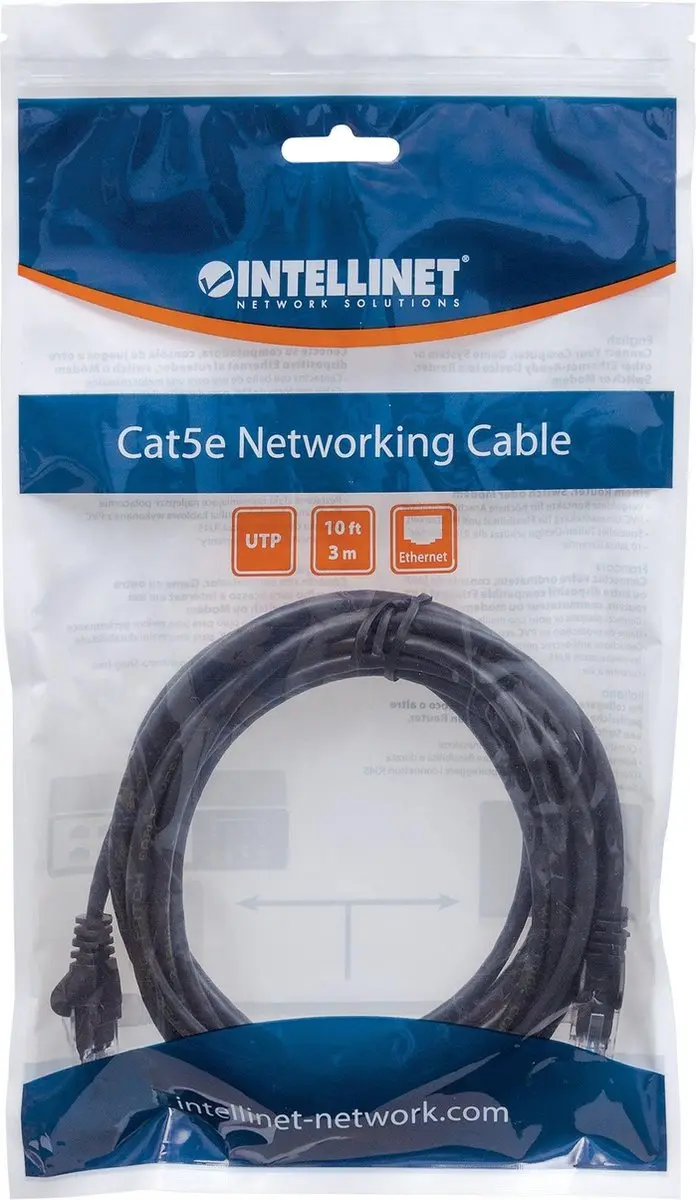 Intellinet 342100 Netwerkkabel RJ45 15m - Zwart - afbeelding 4 van 4