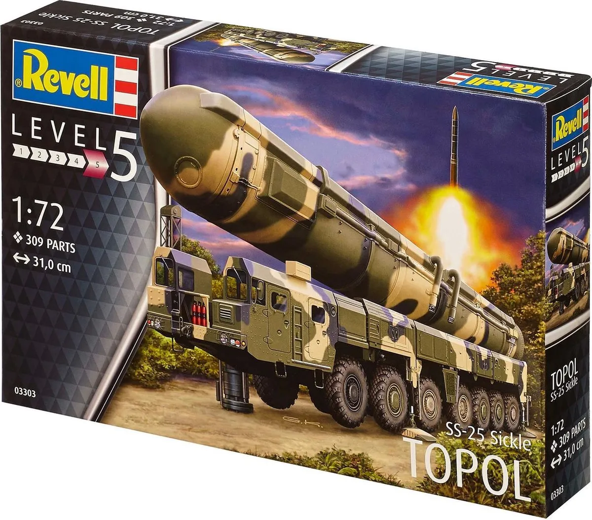 Revell 03303 Topol SS-25 Sickle 1:72 Modelbouwkit - 309 Onderdelen - Multicolor