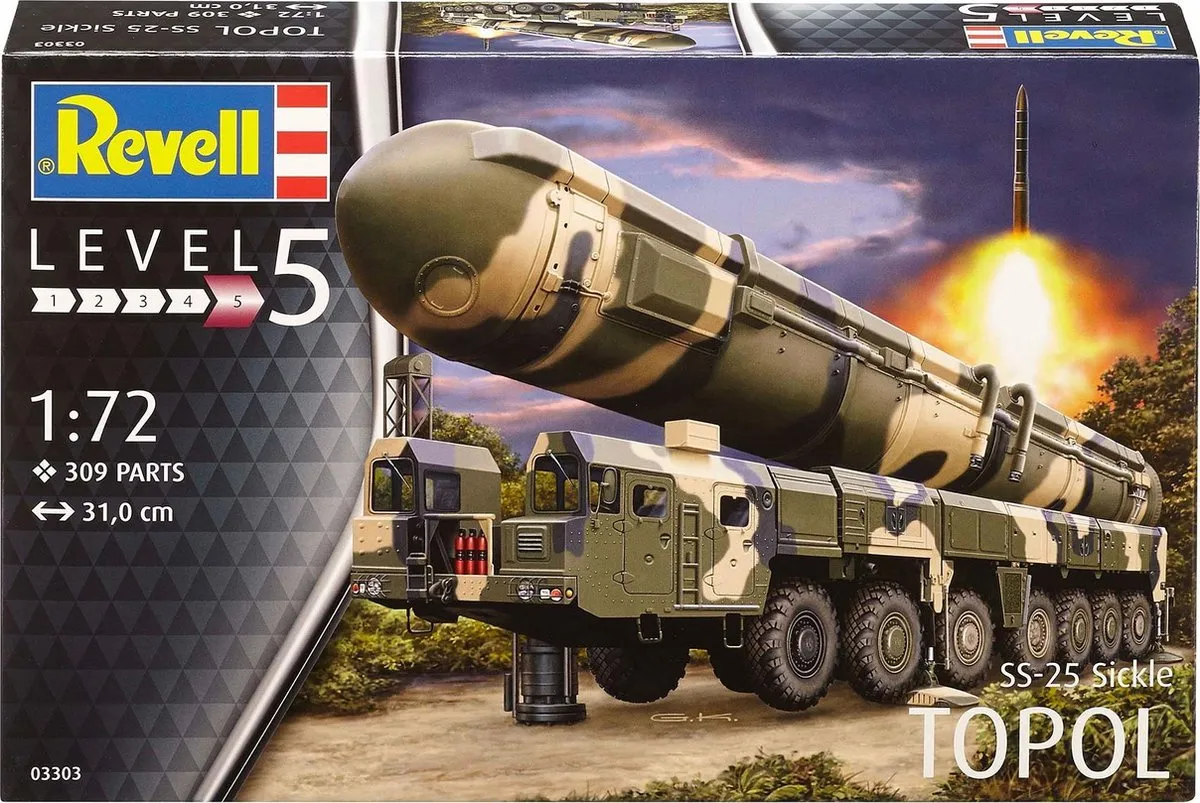 Revell 03303 Topol SS-25 Sickle 1:72 Modelbouwkit - 309 Onderdelen - Multicolor