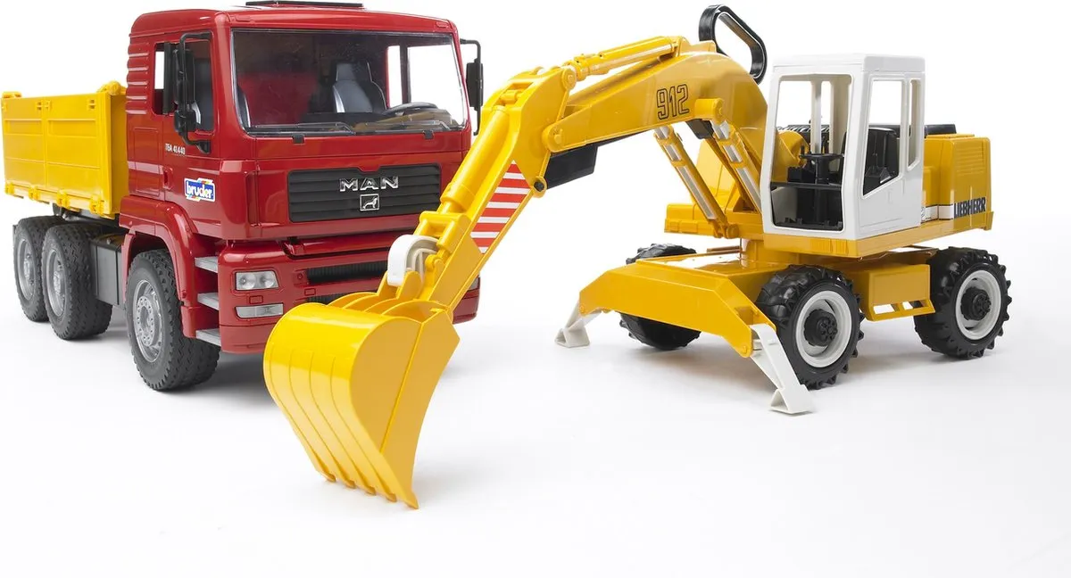 Bruder 2751 MAN Vrachtwagen met Liebherr Kraan