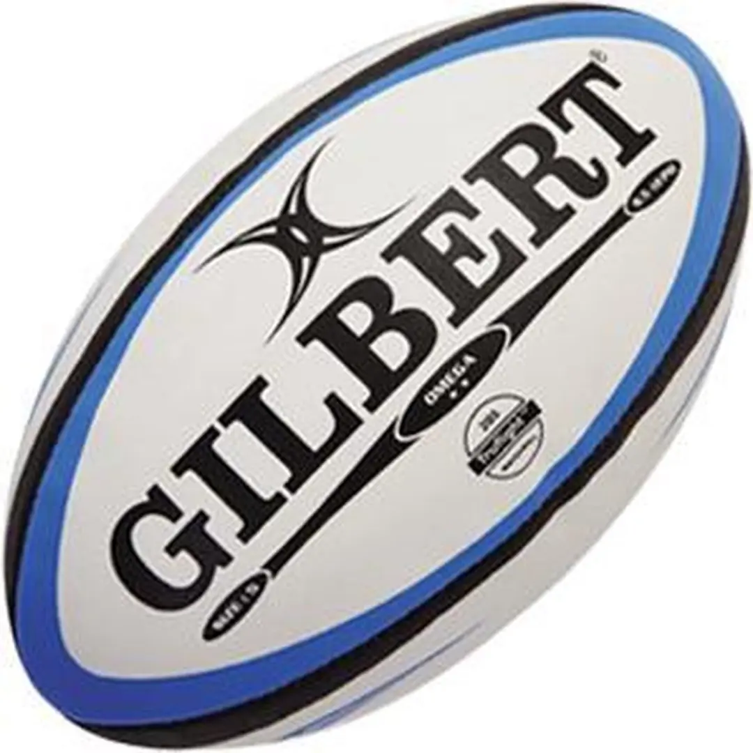 Gilbert Rugbybal Match Omega Maat 4 - Blauw/Zwart - afbeelding 2 van 3