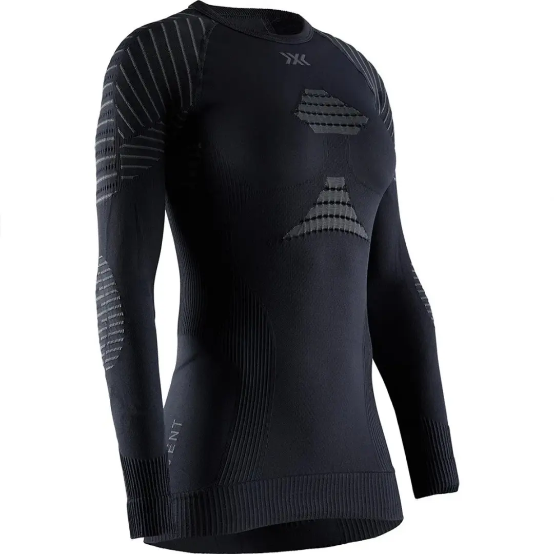 X-Bionic Invent 4.0 Sportshirt Dames - Maat M - Zwart/Antraciet