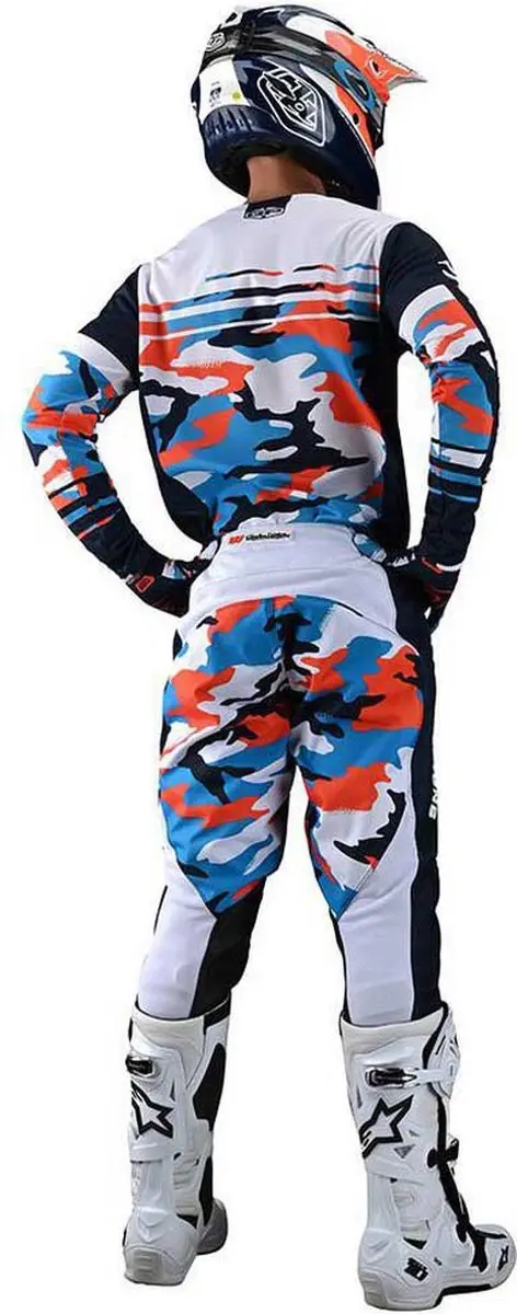 Troy Lee Designs GP Formula Camo Off-road Broek - Navy/Orange - 8 jaar