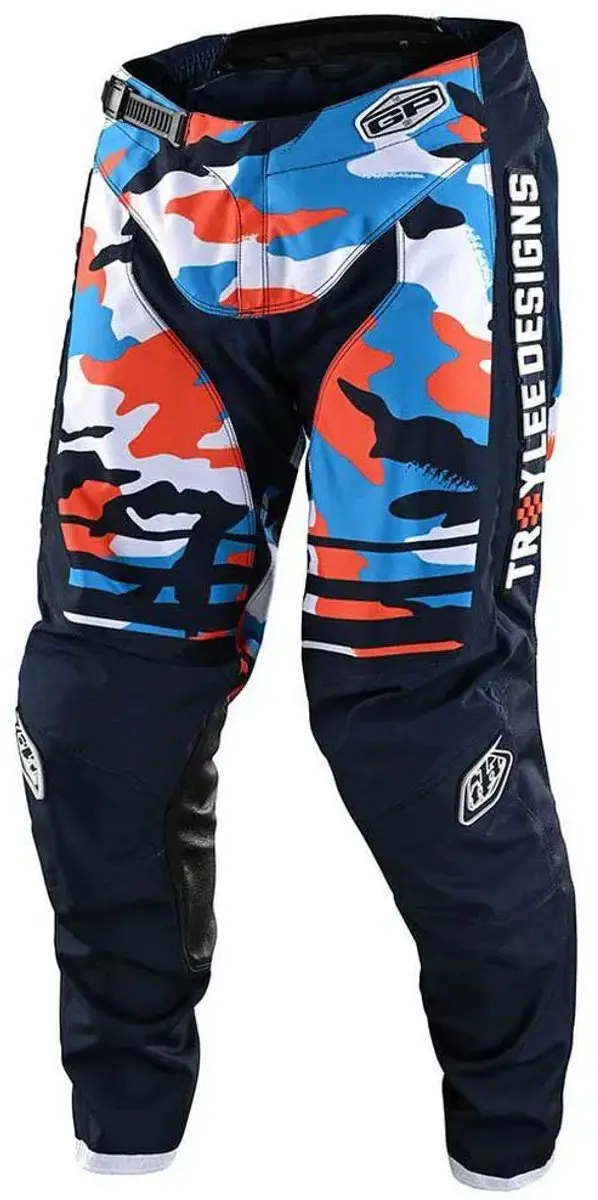 Troy Lee Designs GP Formula Camo Off-road Broek - Navy/Orange - 8 jaar
