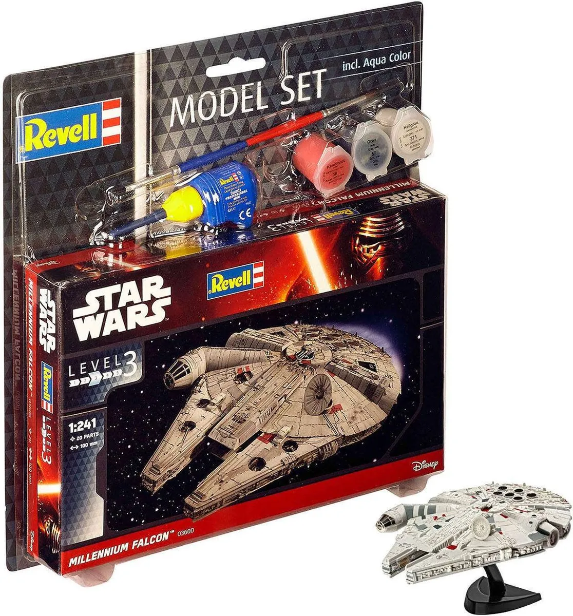 Revell 63600 Millennium Falcon STAR WARS Modelbouwpakket 1:24 - 20 Onderdelen - Multi