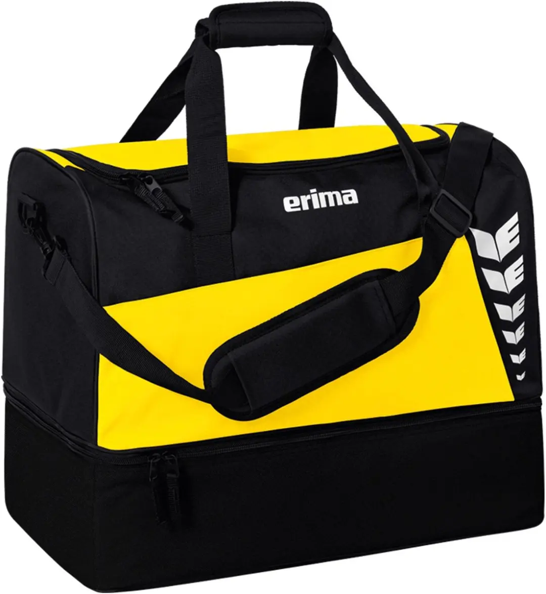 Erima Six Wings Sporttas L - Zwart/Geel
