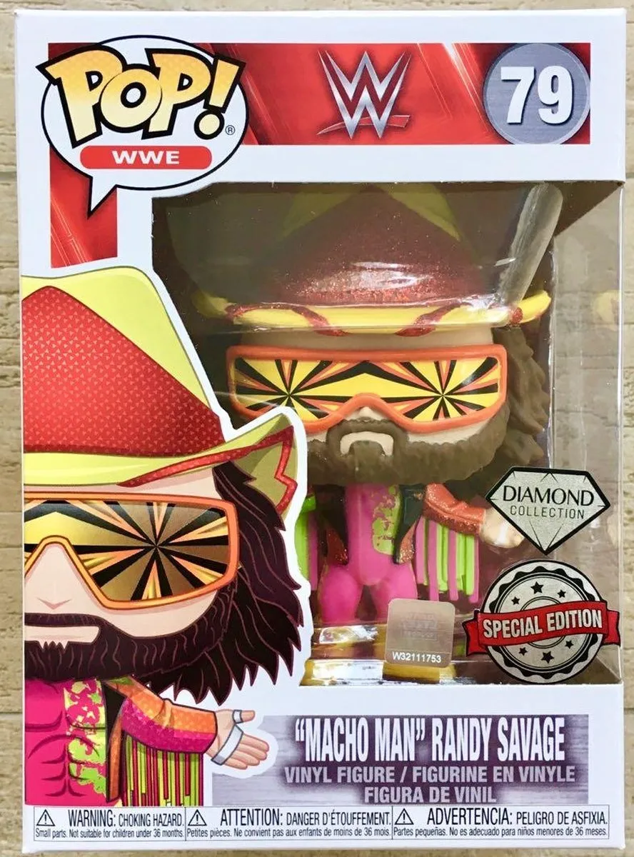 Funko Pop! WWE Macho Man Randy Savage #79 Diamond Collection - Rood Glitter