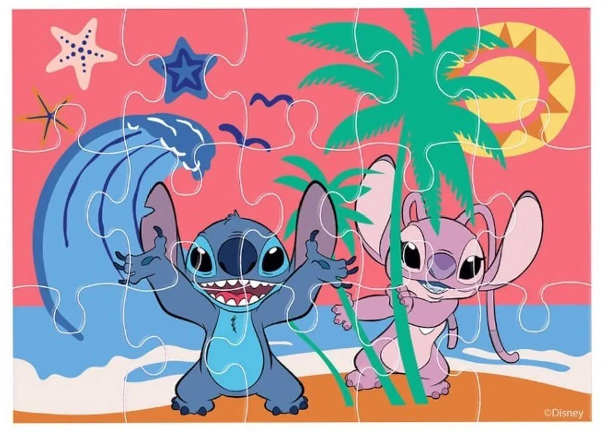 Disney Lilo & Stitch 4-in-1 Puzzel - 71 Stuks - Multicolor