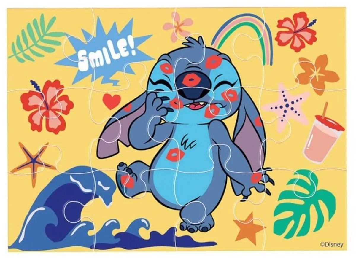 Disney Lilo & Stitch 4-in-1 Puzzel - 71 Stuks - Multicolor