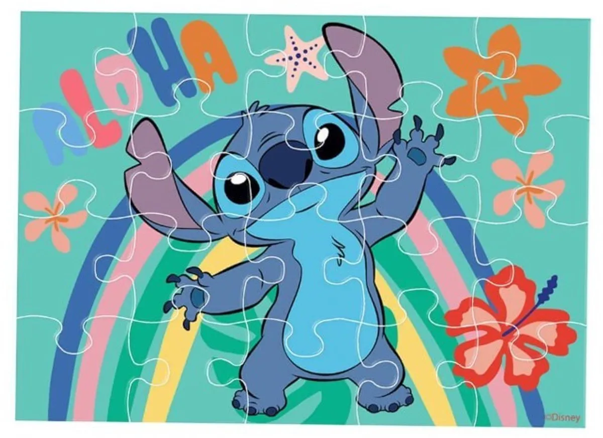 Disney Lilo & Stitch 4-in-1 Puzzel - 71 Stuks - Multicolor