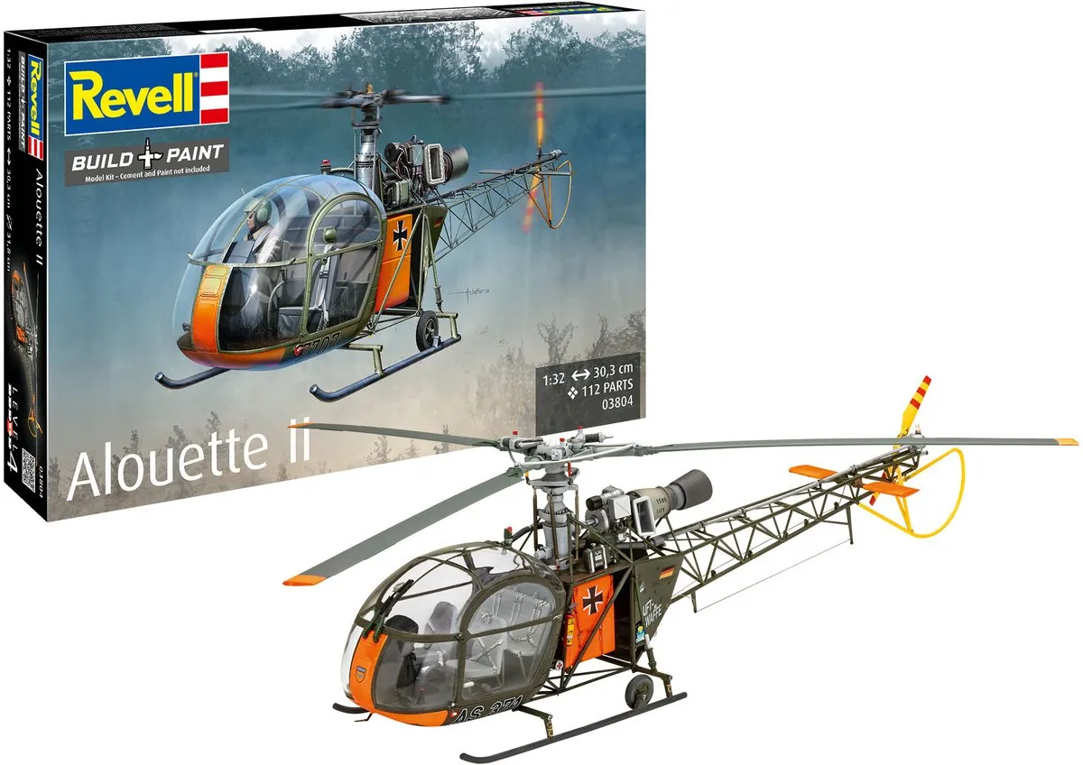 Revell 03804 Aerospatiale Alouette II Helikopter Modelbouwpakket 1:32