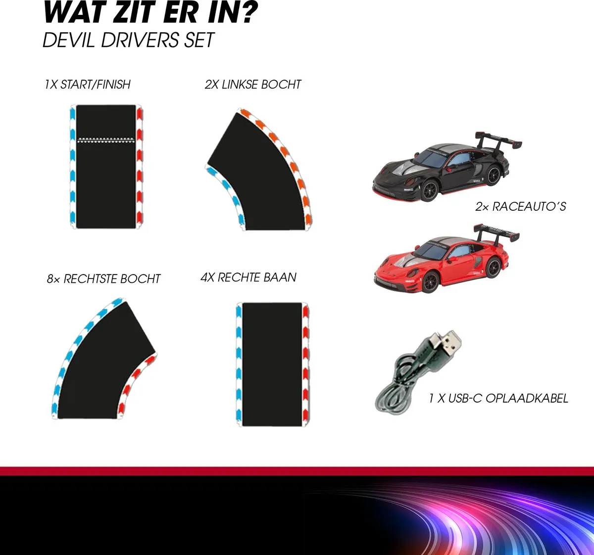 Carrera Hybrid Racebaan Porsche 911 GT3 R CAR50050002 - 6,09m - 15 Delen