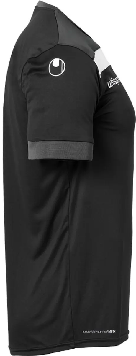 Uhlsport Offense 23 T-Shirt Kinderen 140 - Zwart/Antraciet/Wit