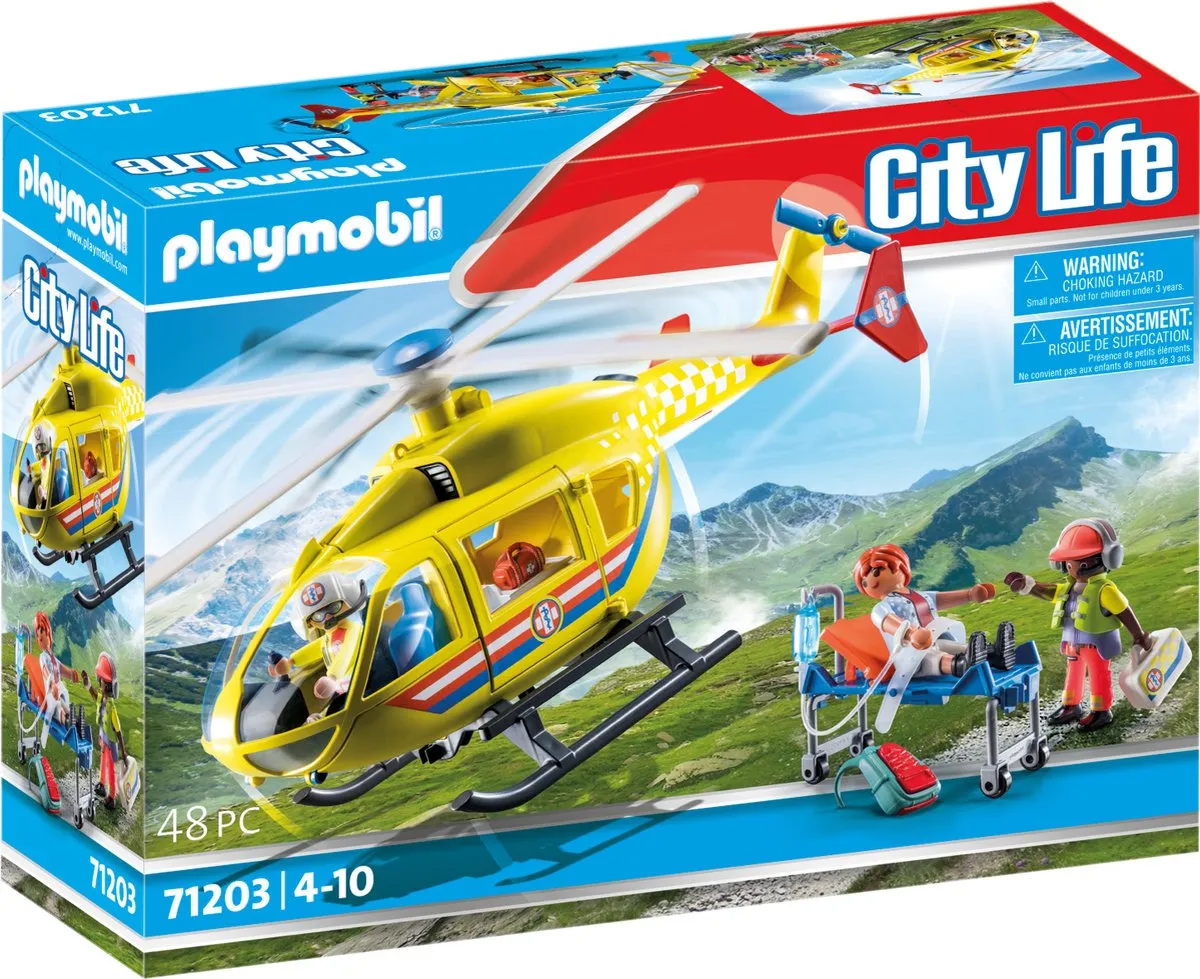 Playmobil City Life Reddingshelikopter 71203 - Multicolor
