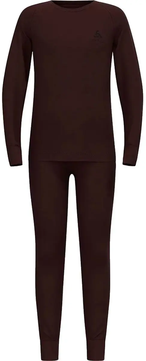 Odlo Merino 200 Lange Mouwen Basislaagset Bruin 12 Years Kinderen