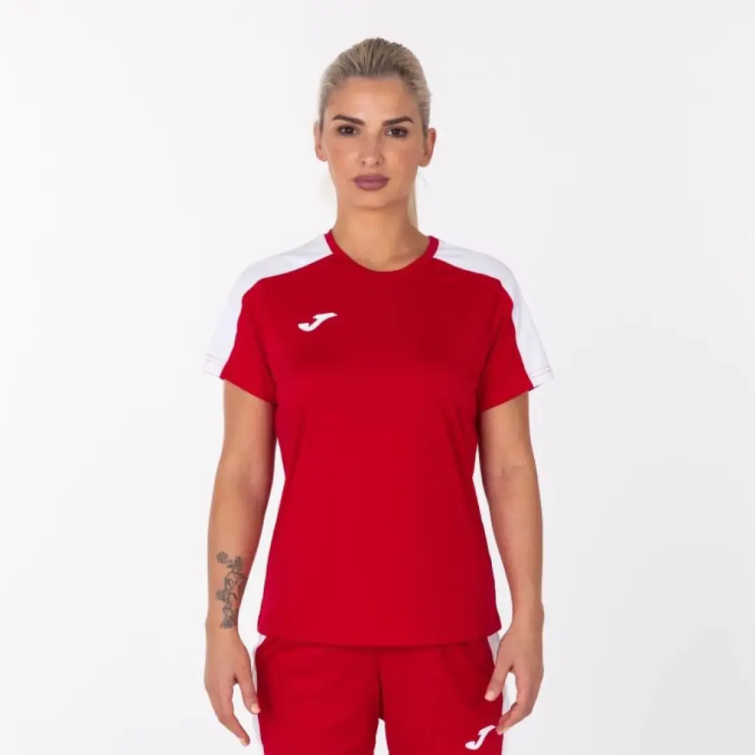 Joma Academy III Dames Shirt Korte Mouw - Rood/Wit XXL