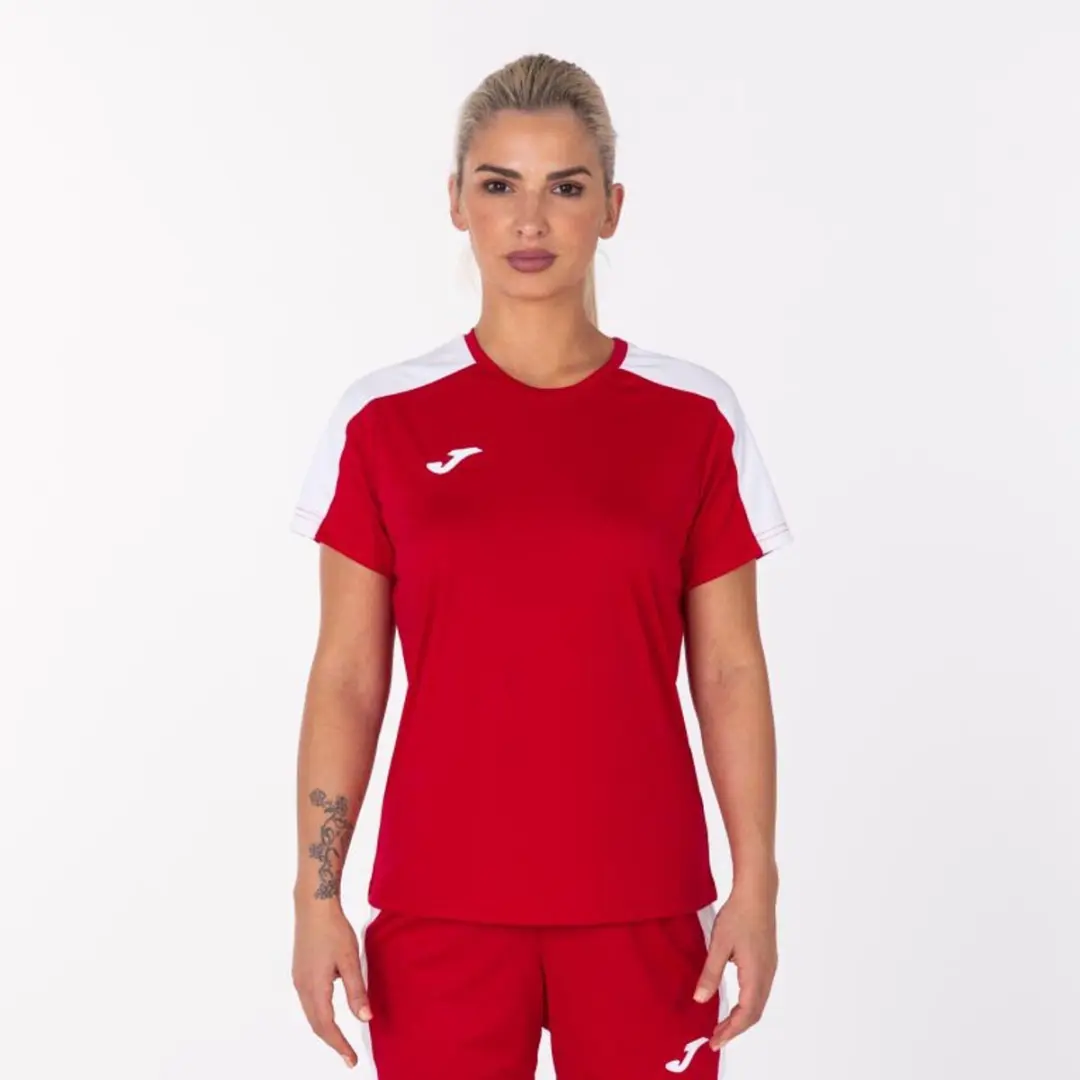 Joma Academy III Dames Shirt Korte Mouw - Rood/Wit XXL