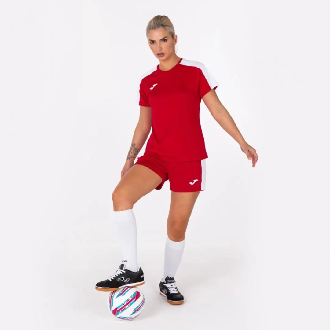 Joma Academy III Dames Shirt Korte Mouw - Rood/Wit XXL