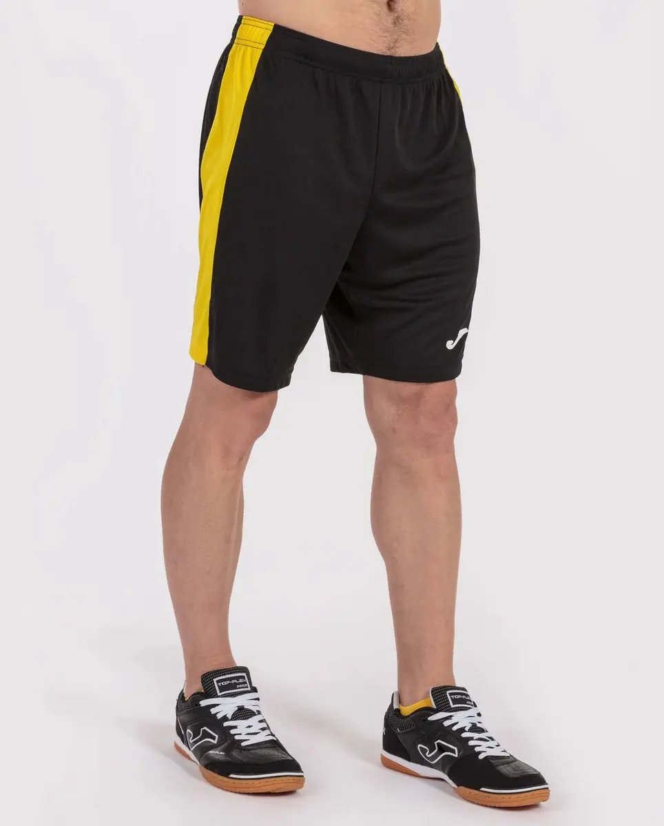 Joma Maxi Short Heren Sportshort L - Zwart/Geel