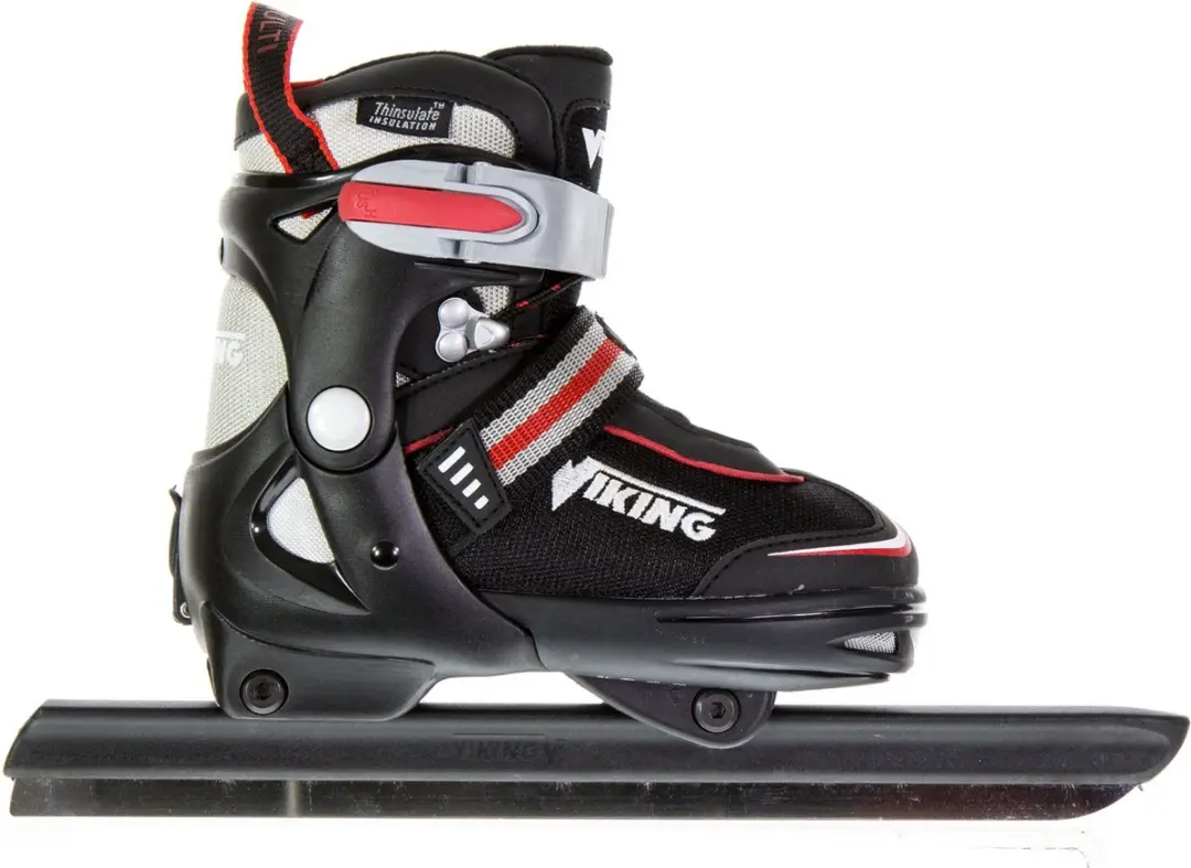 Viking Schaatsen 32-35 - Unisex - Zwart/Grijs/Rood/Wit - afbeelding 4 van 6