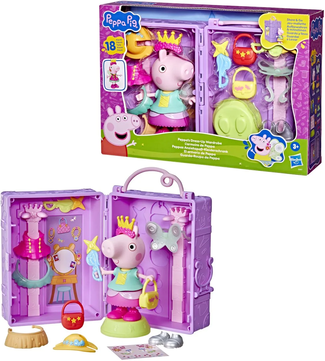 Hasbro Peppa Pig Kledingkast Speelset Multicolor