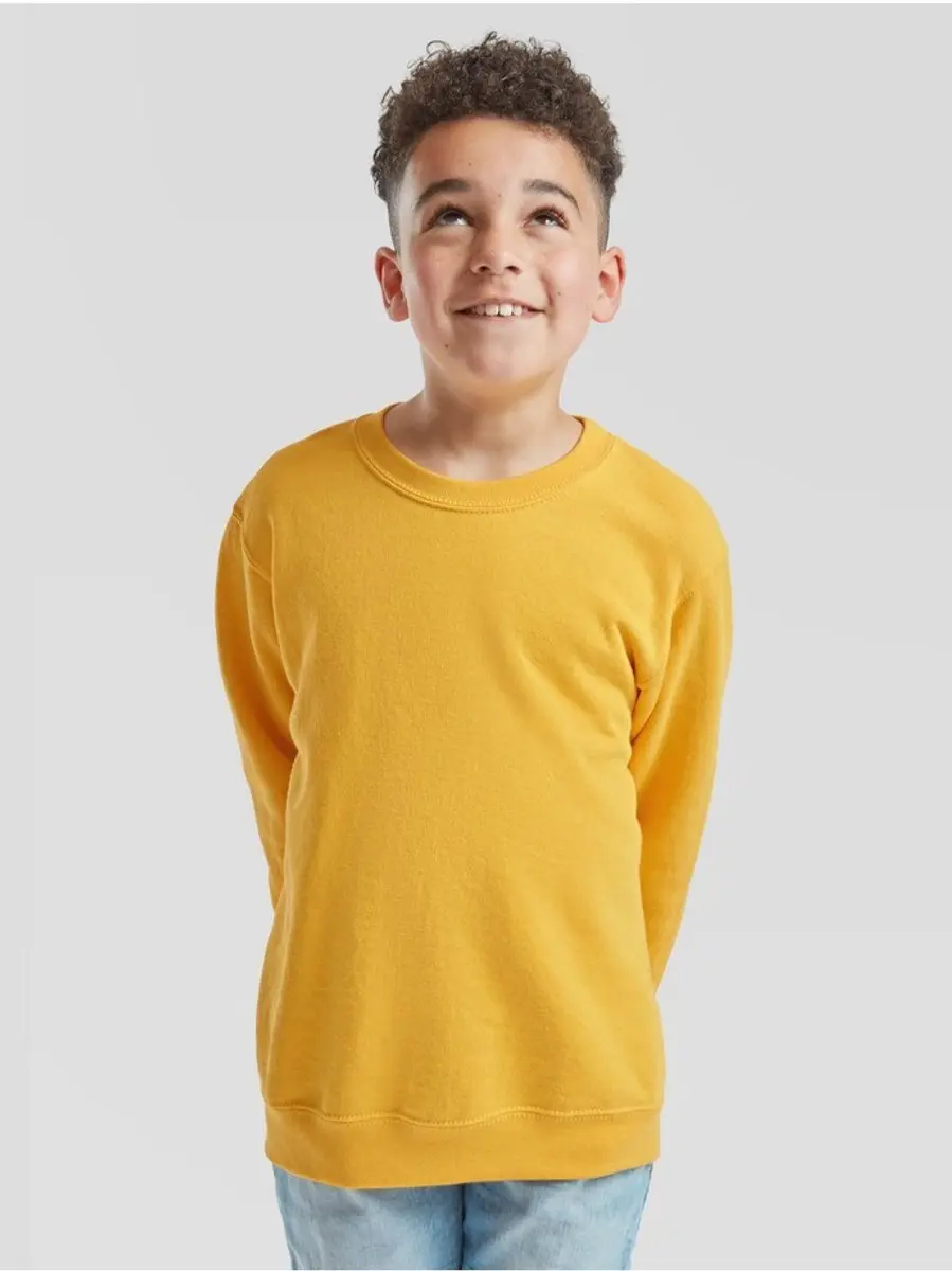 Fruit Of The Loom Klassiek set-⁠in sweat-weatshirt voor kinderen Black