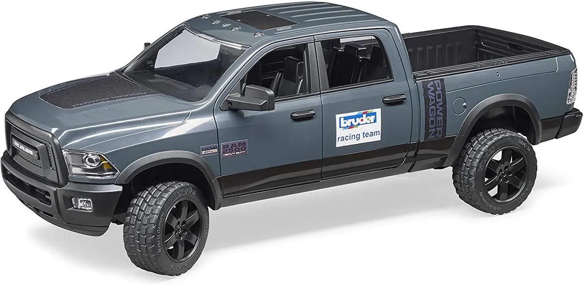 Bruder 2504 RAM 2500 Auto met Lader - Blauw