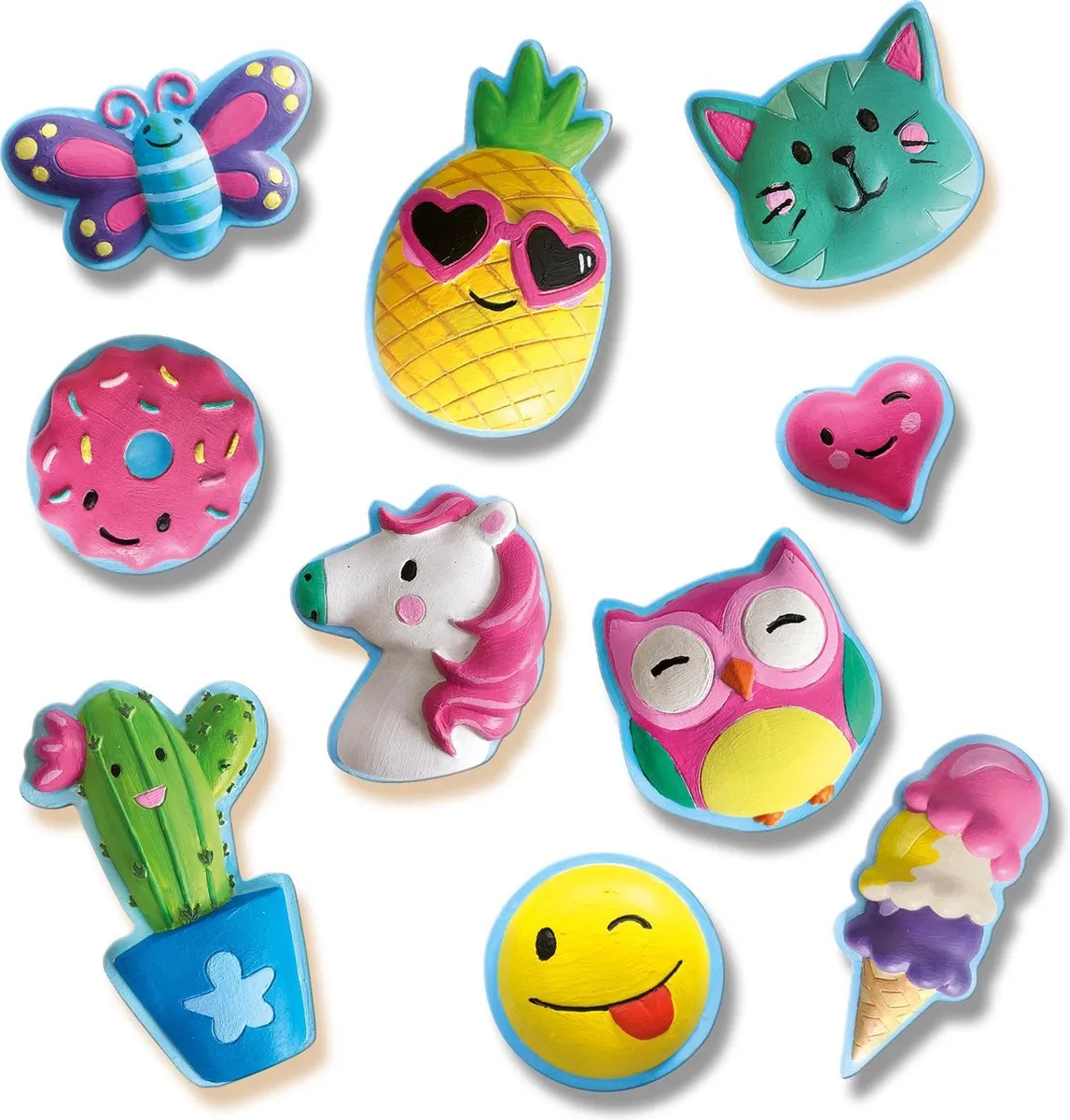SES Creative Vrolijke Figuren Gieten en Schilderen - 10 Stuks