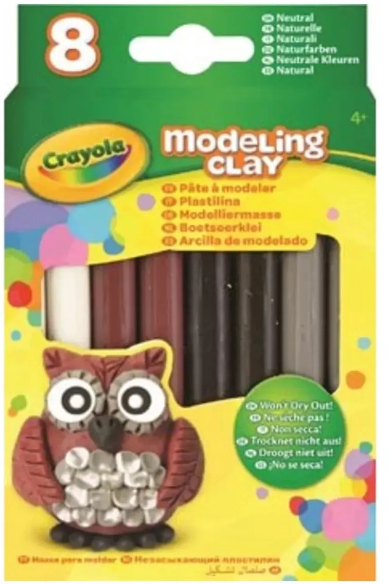 Crayola Boetseerklei Neutrale Kleuren - 6 Stuks