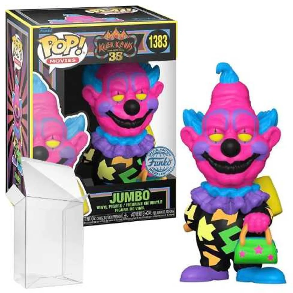 Funko Pop! Killer Klowns Jumbo #1383 GS Exclusief - Black Light
