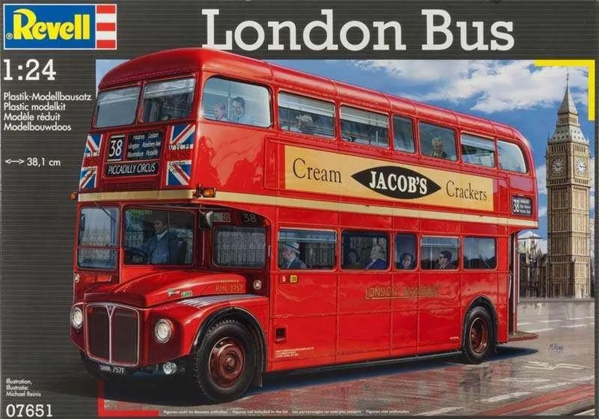Revell 07651 London Bus Modelbouwpakket - 1:24 - 391 Onderdelen - Multi