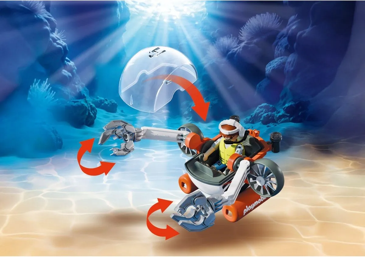Playmobil Schatzoeken met Duikboot 71860 - Multicolor
