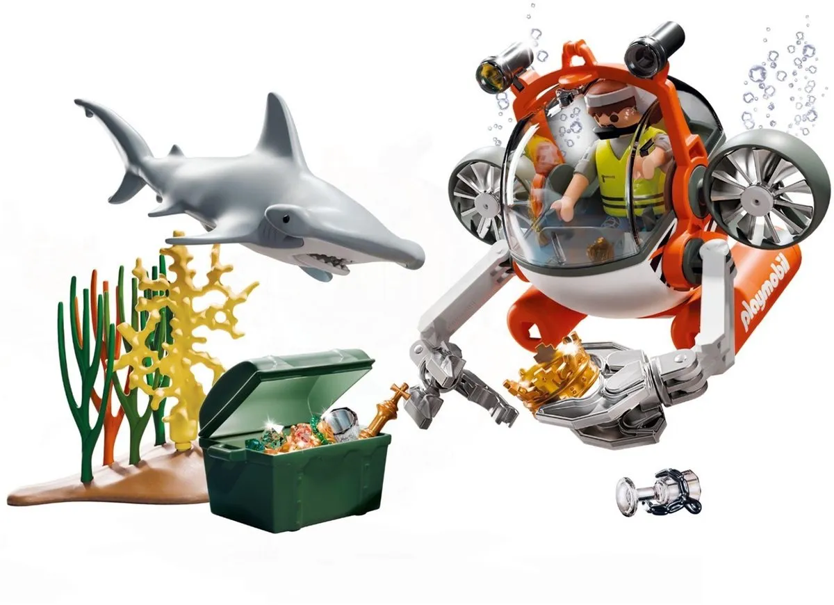 Playmobil Schatzoeken met Duikboot 71860 - Multicolor
