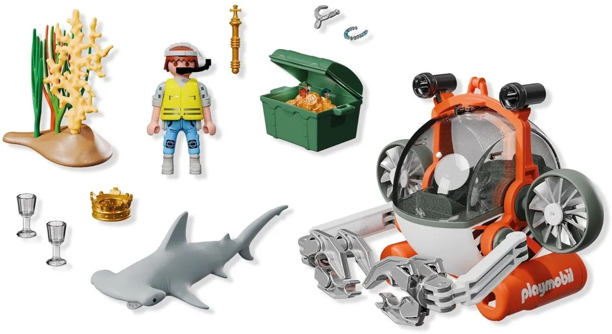 Playmobil Schatzoeken met Duikboot 71860 - Multicolor