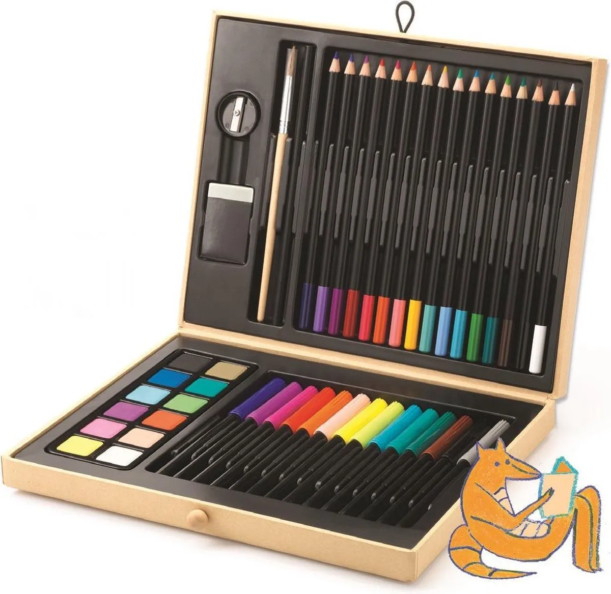 Djeco Tekenkoffer DJ08797 - 46-delig - Multi