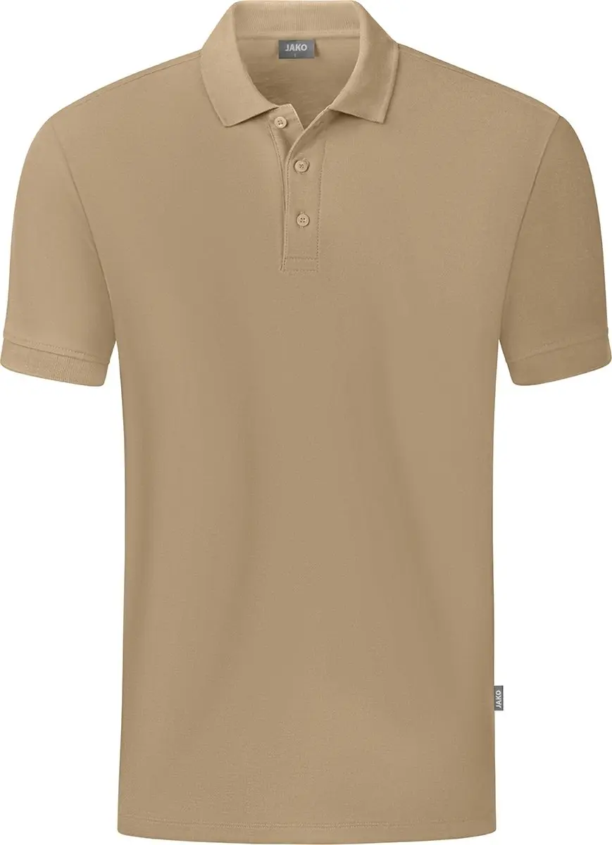 JAKO Organic Polo Heren - Zand M