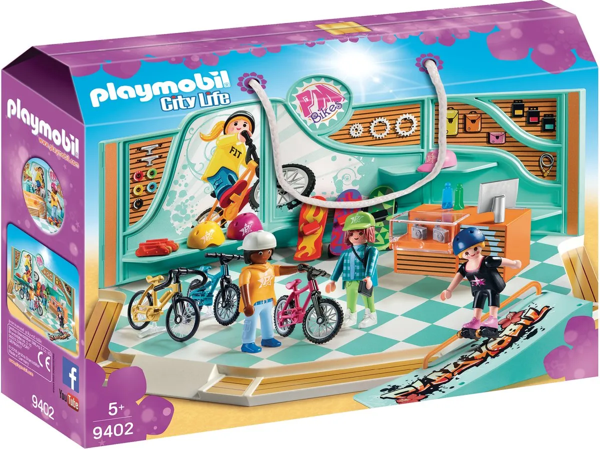 Playmobil Fiets- en Skatewinkel 9402 - Multi Color