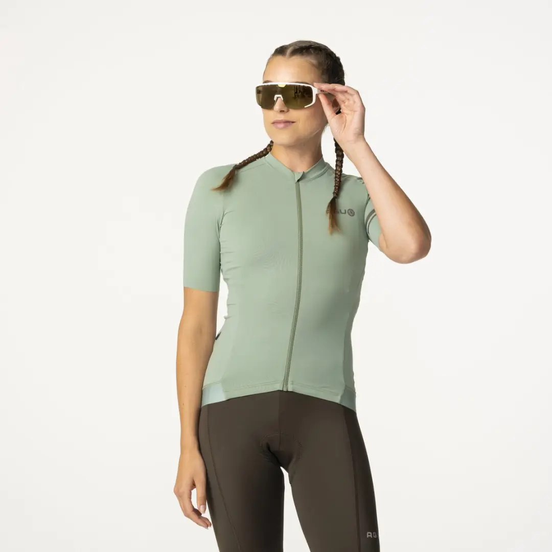 AGU Solid Wielrenshirt Dames XXL - Groen - 4-Way Stretch