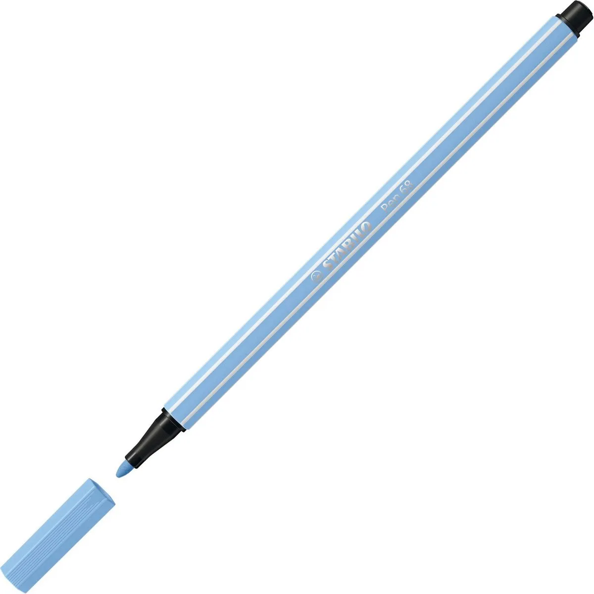 STABILO Pen 68 Premium Viltstift - Kobaltblauw Licht