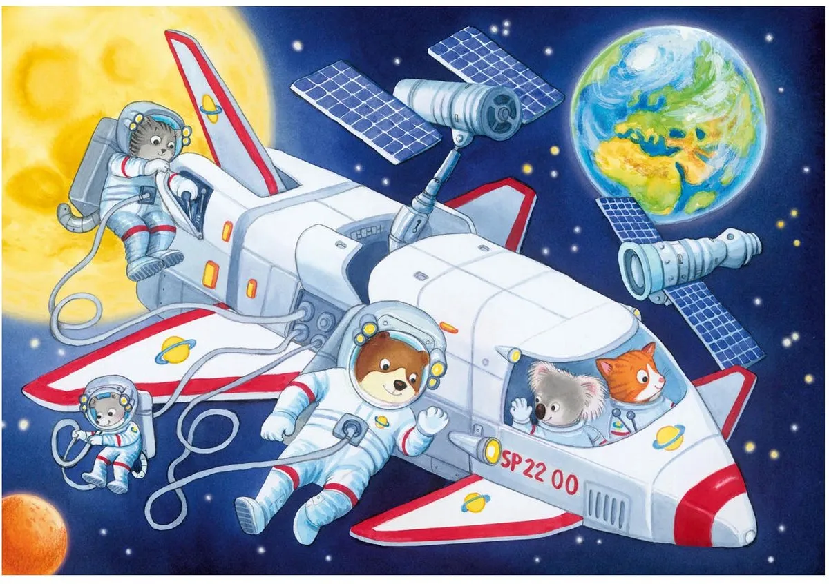Ravensburger Animals in Space Legpuzzel 48 Stuks - Multicolor