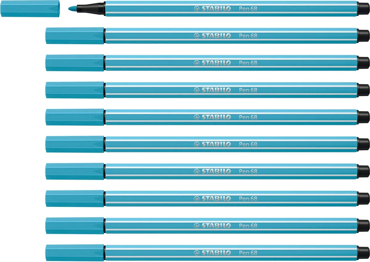 STABILO Pen 68 Premium Viltstift Azuur Blauw