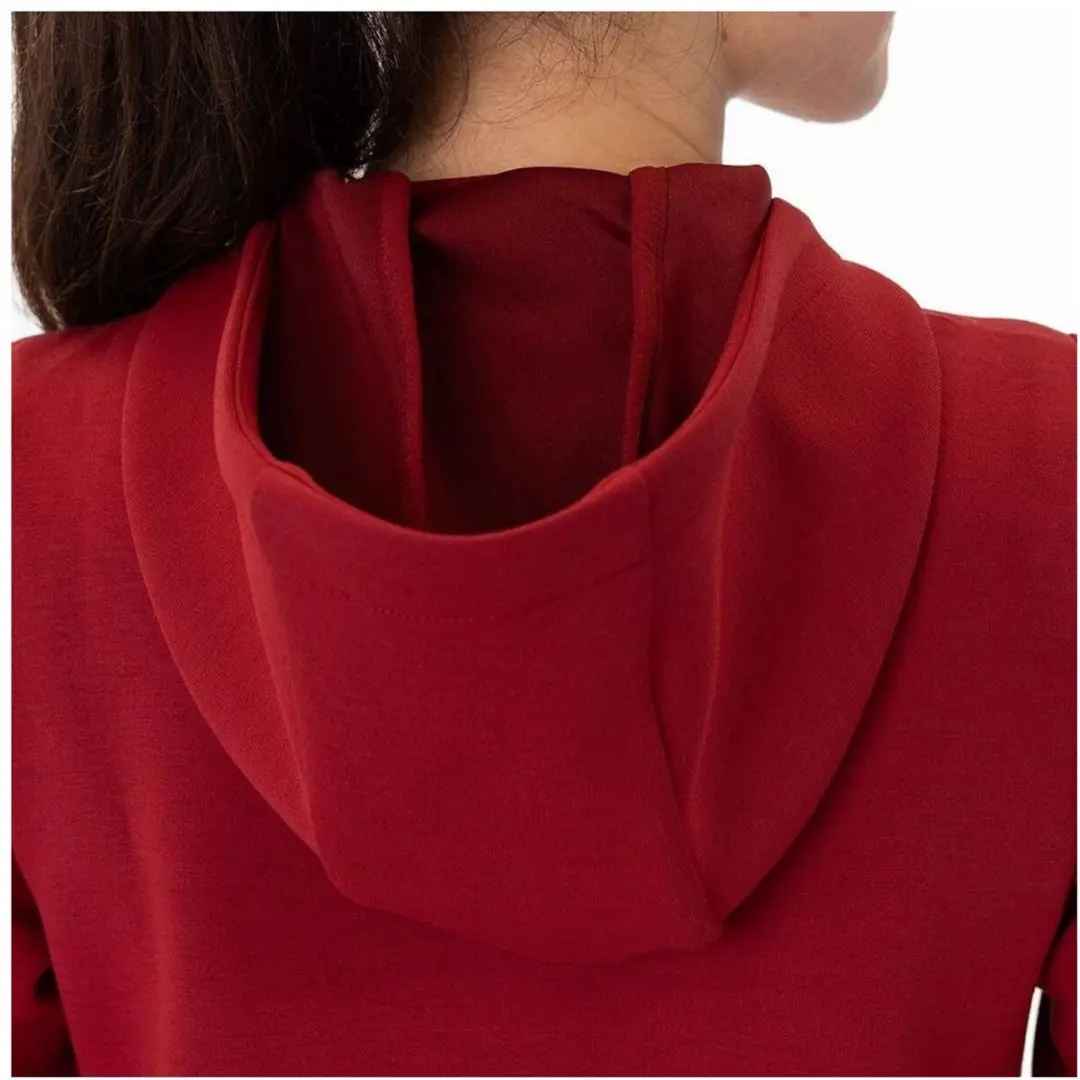 Jako Premium Basics Damesjas Met Kap - Rood Gemeleerd 34