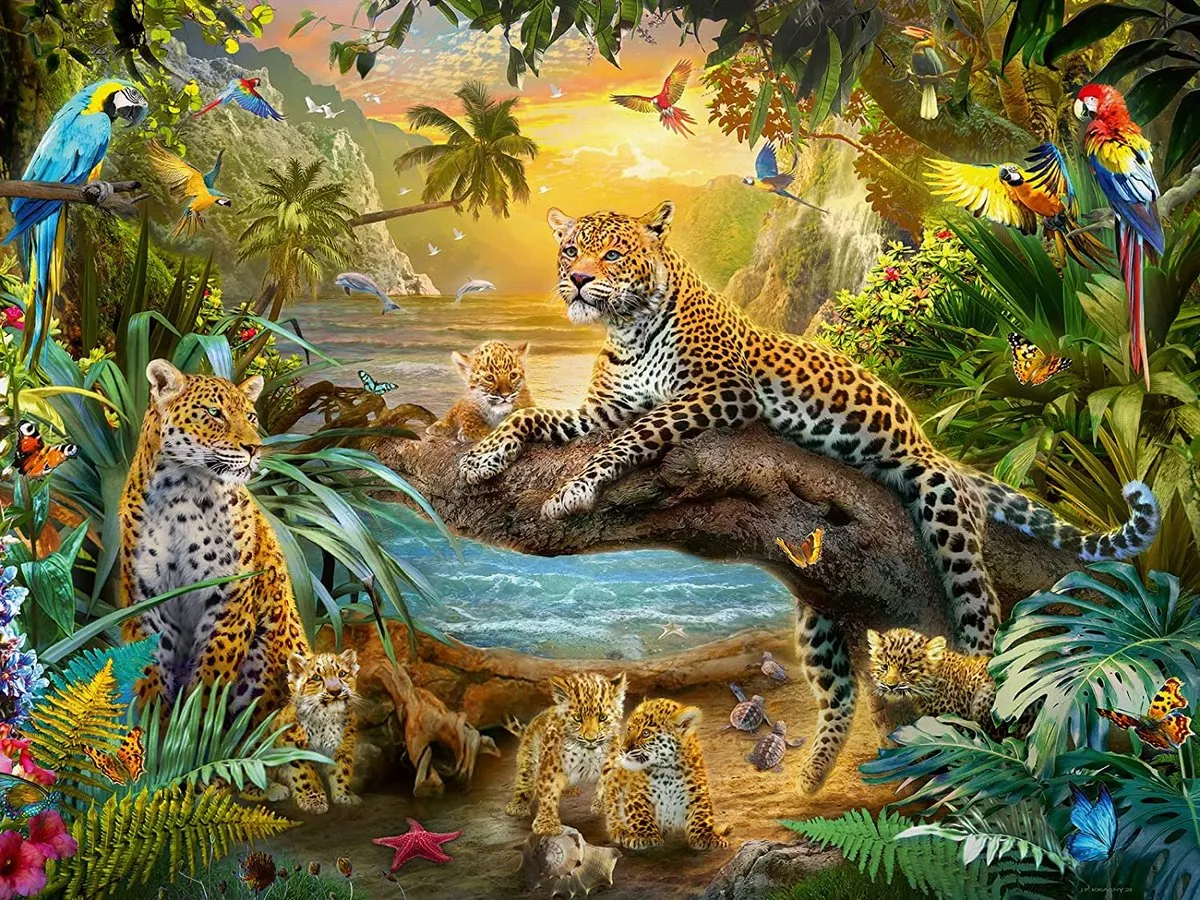 Ravensburger Luipaarden in de Jungle Legpuzzel 1500 Stuks - 12000738